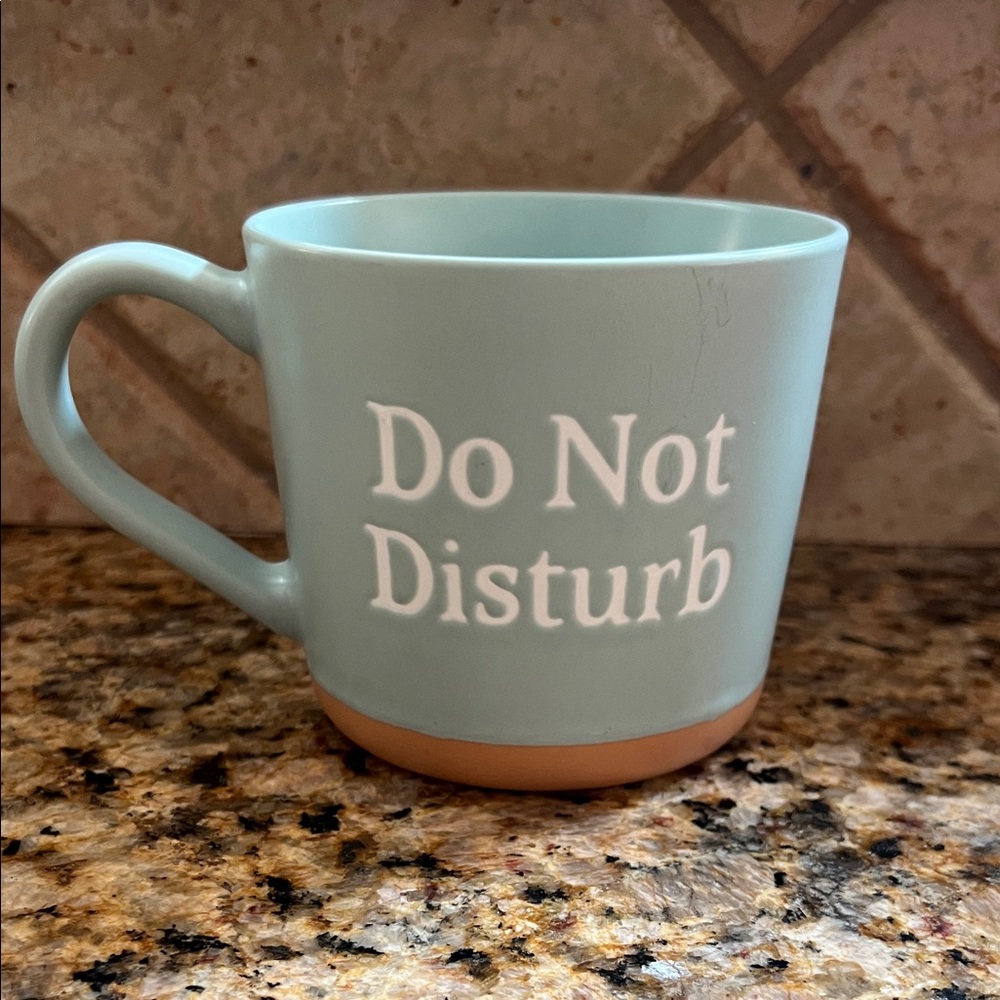 Threshold Do Not Disturb Mug - Light Blue and Tan